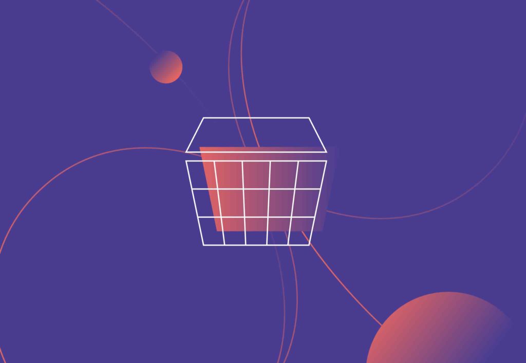 purple shopping basket icon