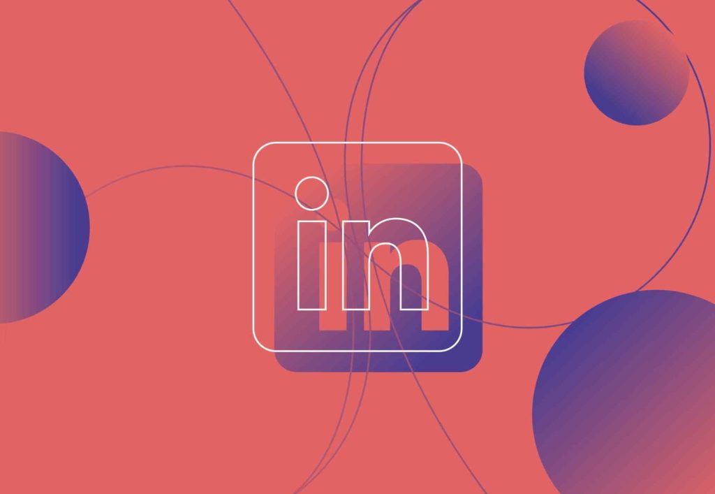 pink LinkedIn icon