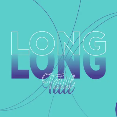 teal long tail keywords graphic